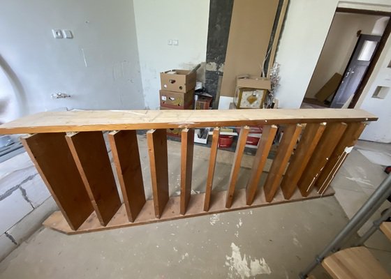 Úprava a připevnění dřevených schodů